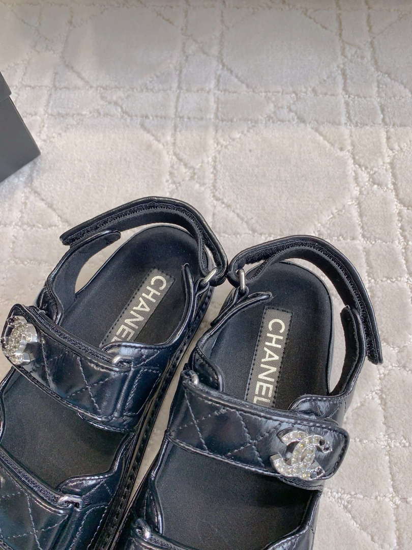 Chanel Women's Velcro Sandals Fashion Shoes C93426