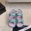 Chanel Women's Velcro Sandals Fashion Shoes C93427 - Euro 35=US 4 - View 1