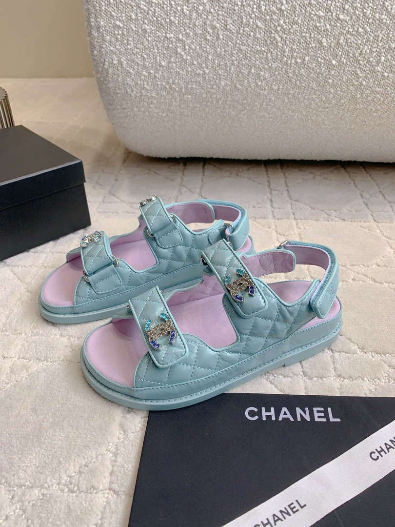 Chanel Women's Velcro Sandals Fashion Shoes C93427