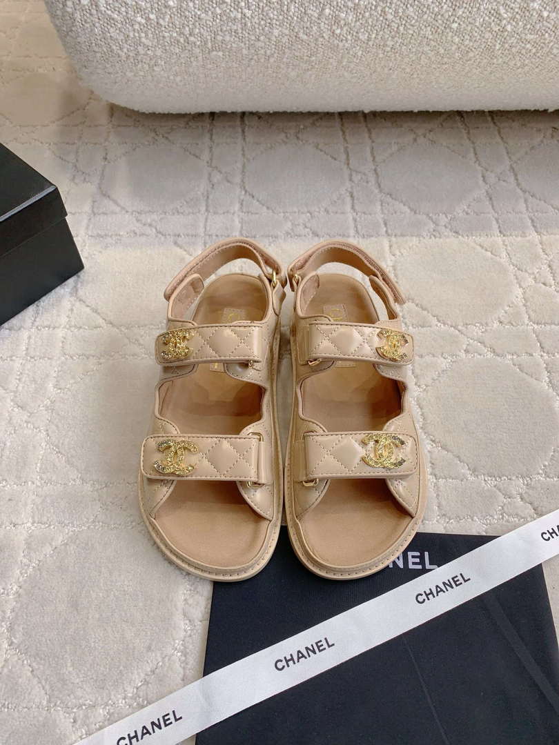 Chanel Women's Velcro Sandals Fashion Shoes C93428