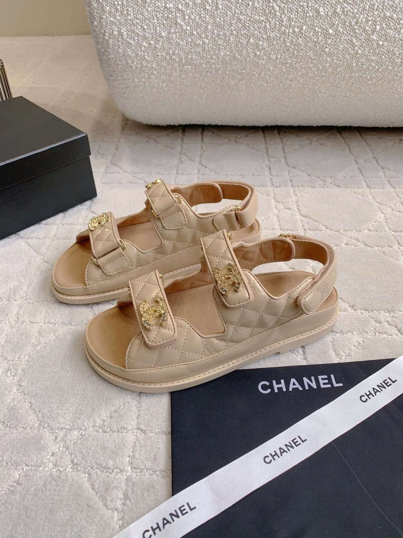 Chanel Women's Velcro Sandals Fashion Shoes C93428