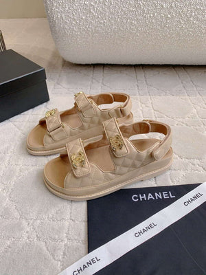 Chanel Women's Velcro Sandals Fashion Shoes C93428 - Euro 35=US 4 - View 2