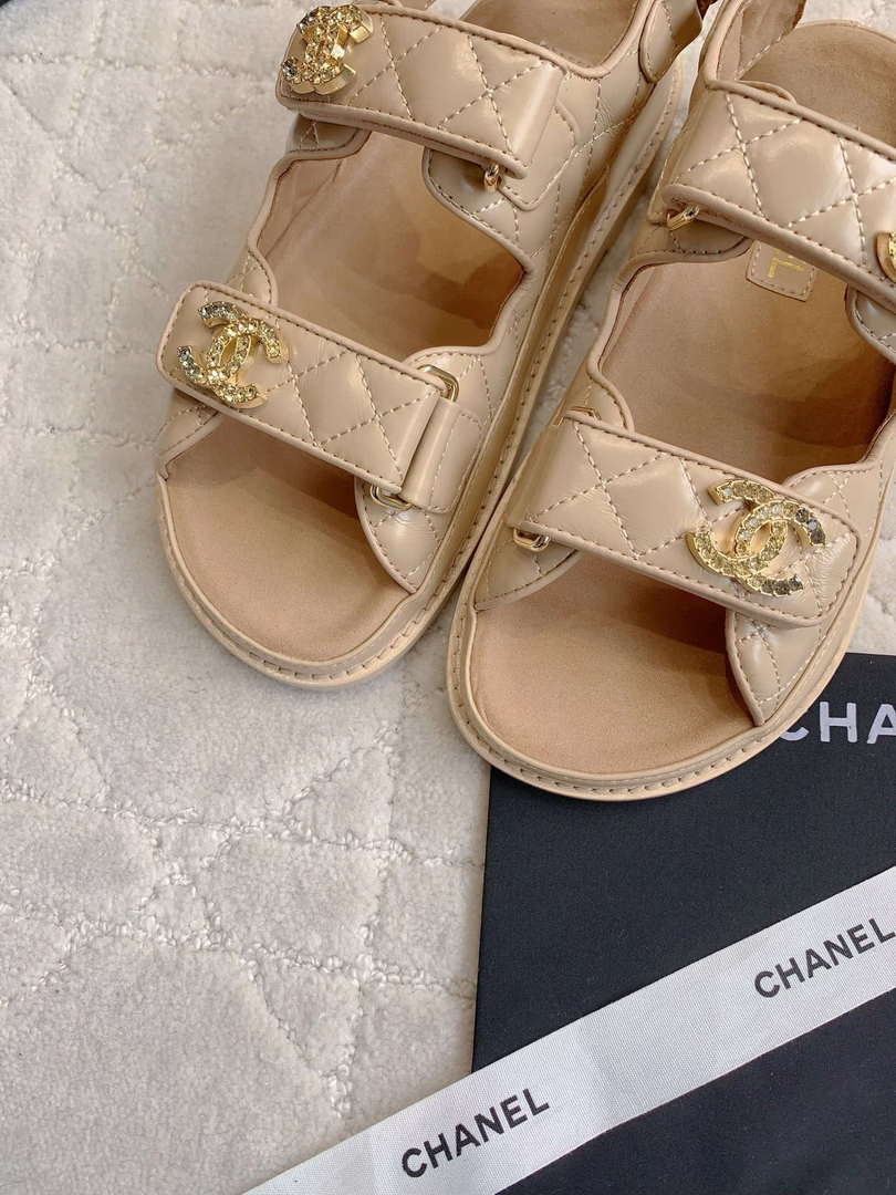 Chanel Women's Velcro Sandals Fashion Shoes C93428