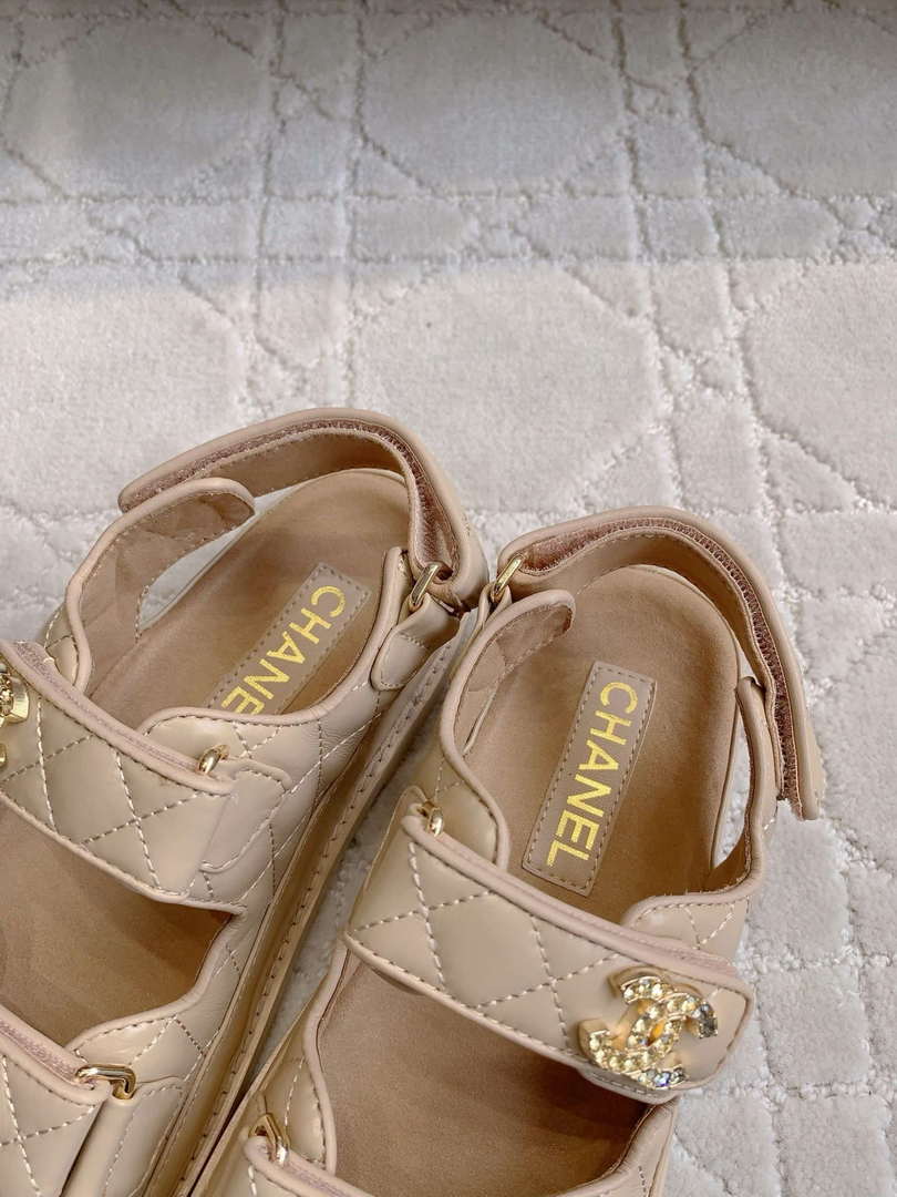 Chanel Women's Velcro Sandals Fashion Shoes C93428