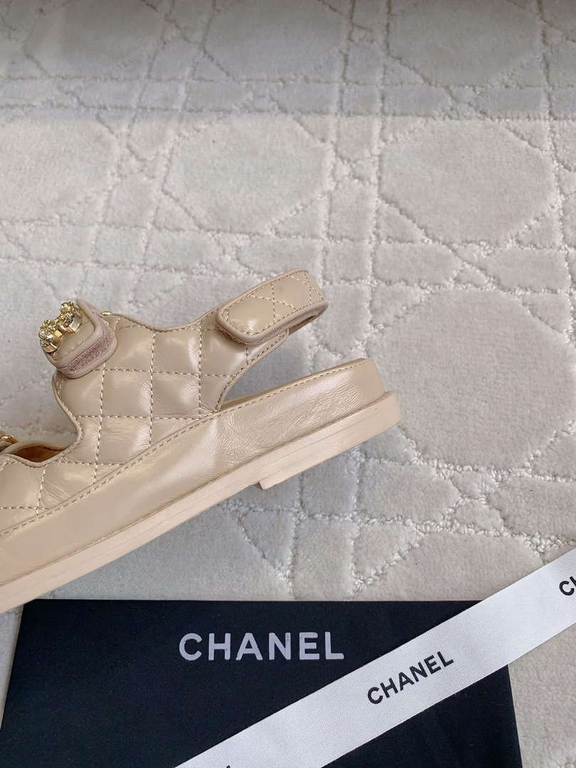 Chanel Women's Velcro Sandals Fashion Shoes C93428 - Euro 35=US 4 - View 6