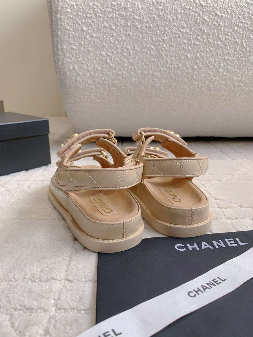 Chanel Women's Velcro Sandals Fashion Shoes C93428