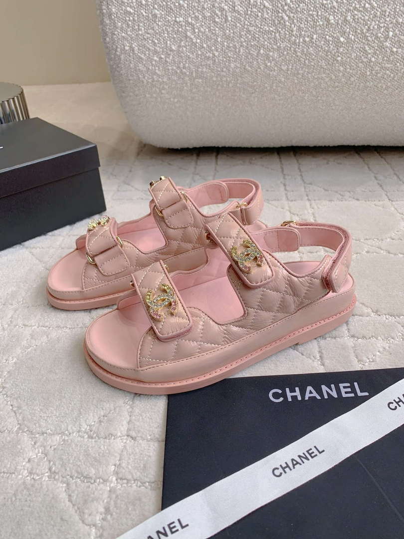 Chanel Women's Velcro Sandals Fashion Shoes C93429