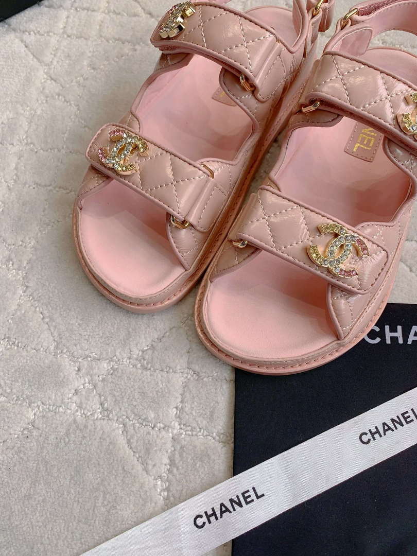 Chanel Women's Velcro Sandals Fashion Shoes C93429 - Euro 35=US 4 - View 4