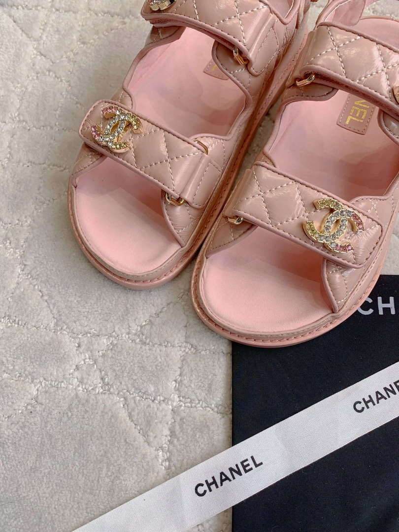 Chanel Women's Velcro Sandals Fashion Shoes C93429