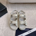 Chanel Women's Velcro Sandals Fashion Shoes C93430 - Euro 35=US 4 - View 1