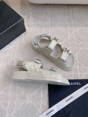 Chanel Women's Velcro Sandals Fashion Shoes C93430 - Euro 35=US 4 - View 3