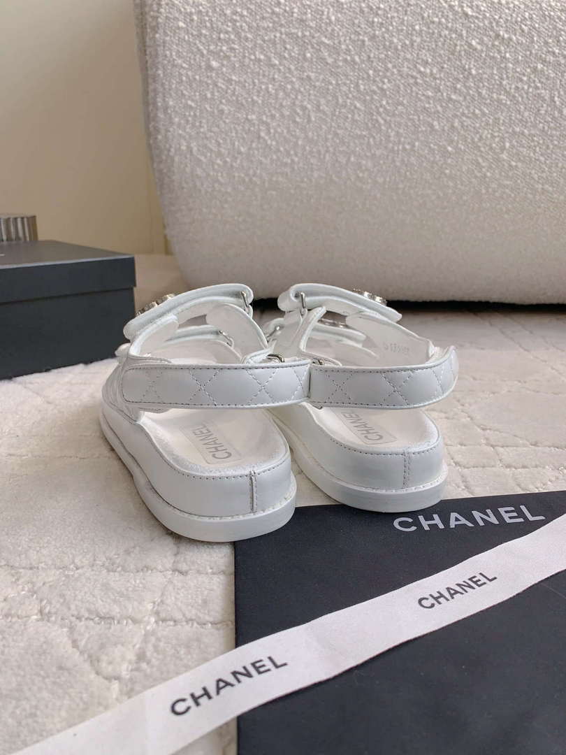 Chanel Women's Velcro Sandals Fashion Shoes C93431 - Euro 35=US 4 - View 5