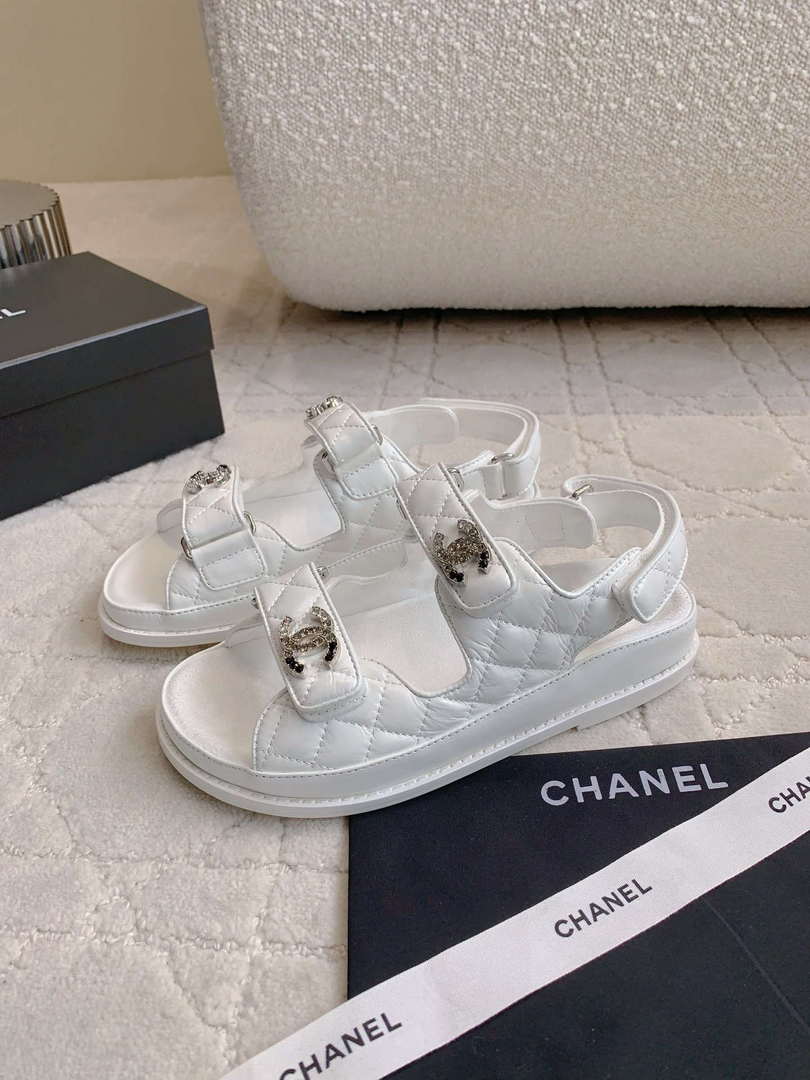 Chanel Women's Velcro Sandals Fashion Shoes C93431 - Euro 35=US 4 - View 8