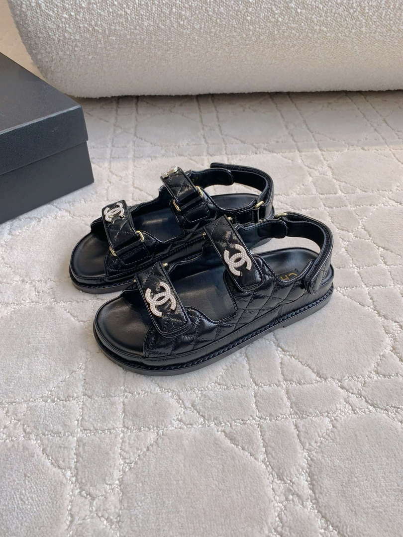 Chanel Women's Velcro Sandals Fashion Shoes C93432