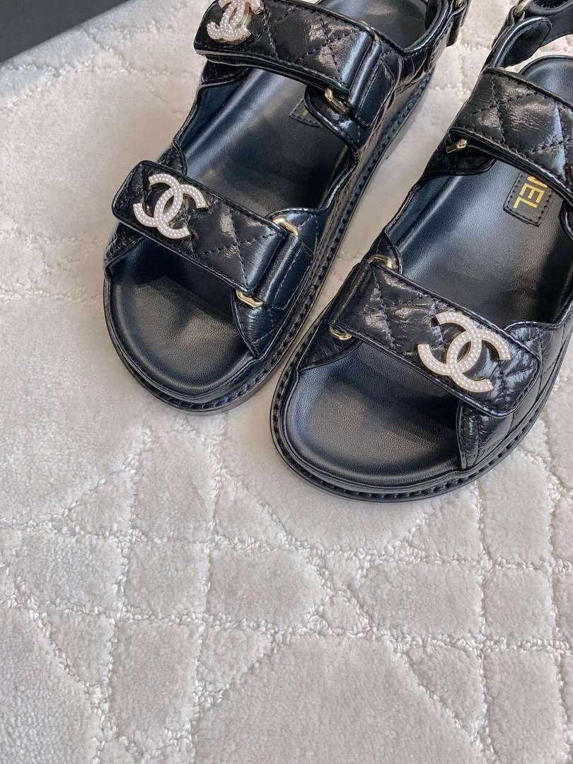 Chanel Women's Velcro Sandals Fashion Shoes C93432