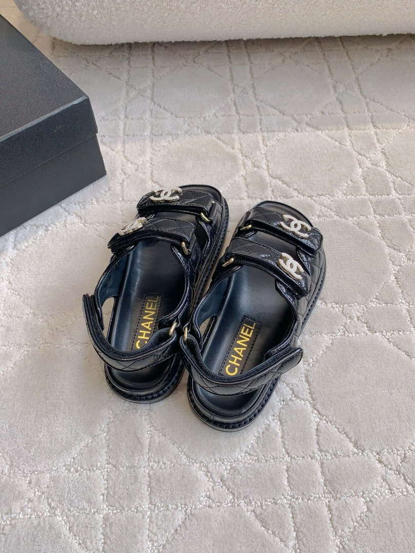 Chanel Women's Velcro Sandals Fashion Shoes C93432