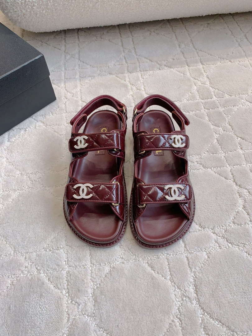 Chanel Women's Velcro Sandals Fashion Shoes C93433