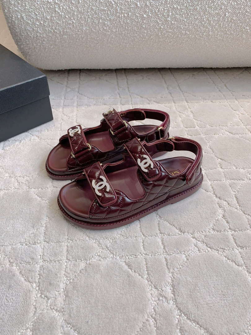 Chanel Women's Velcro Sandals Fashion Shoes C93433