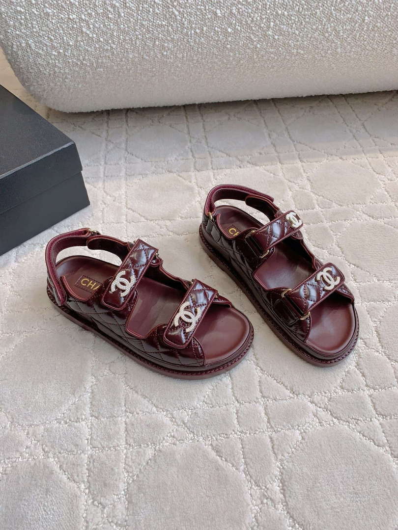 Chanel Women's Velcro Sandals Fashion Shoes C93433