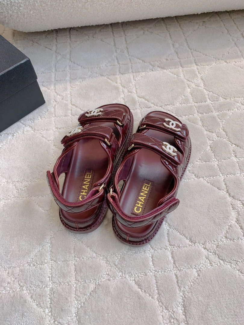 Chanel Women's Velcro Sandals Fashion Shoes C93433
