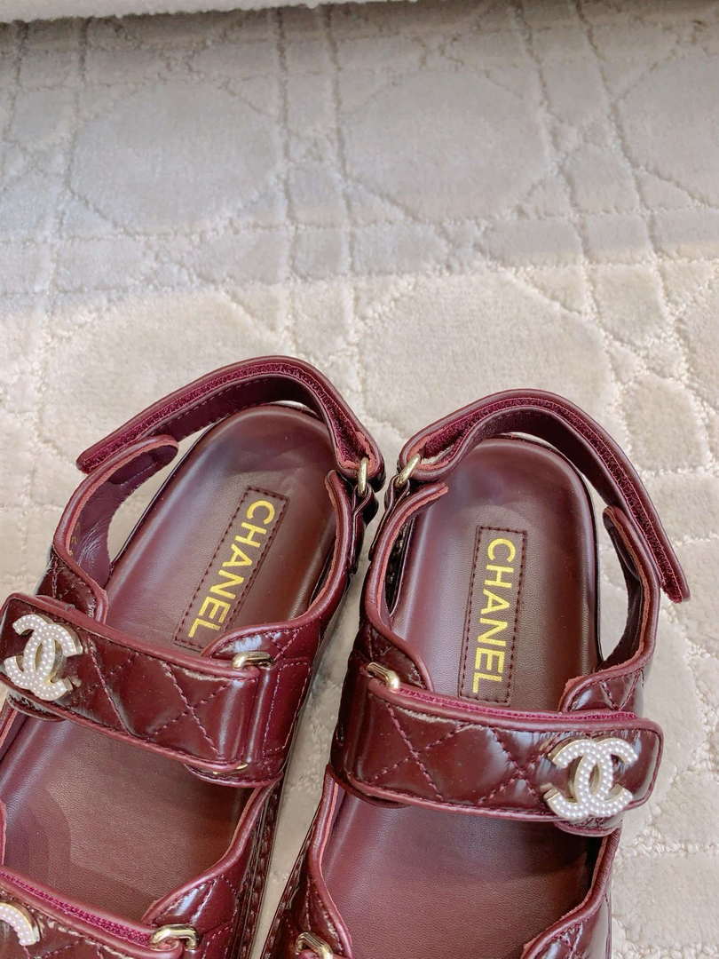 Chanel Women's Velcro Sandals Fashion Shoes C93433