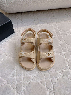Chanel Women's Velcro Sandals Fashion Shoes C93434 - Euro 35=US 4 - View 1