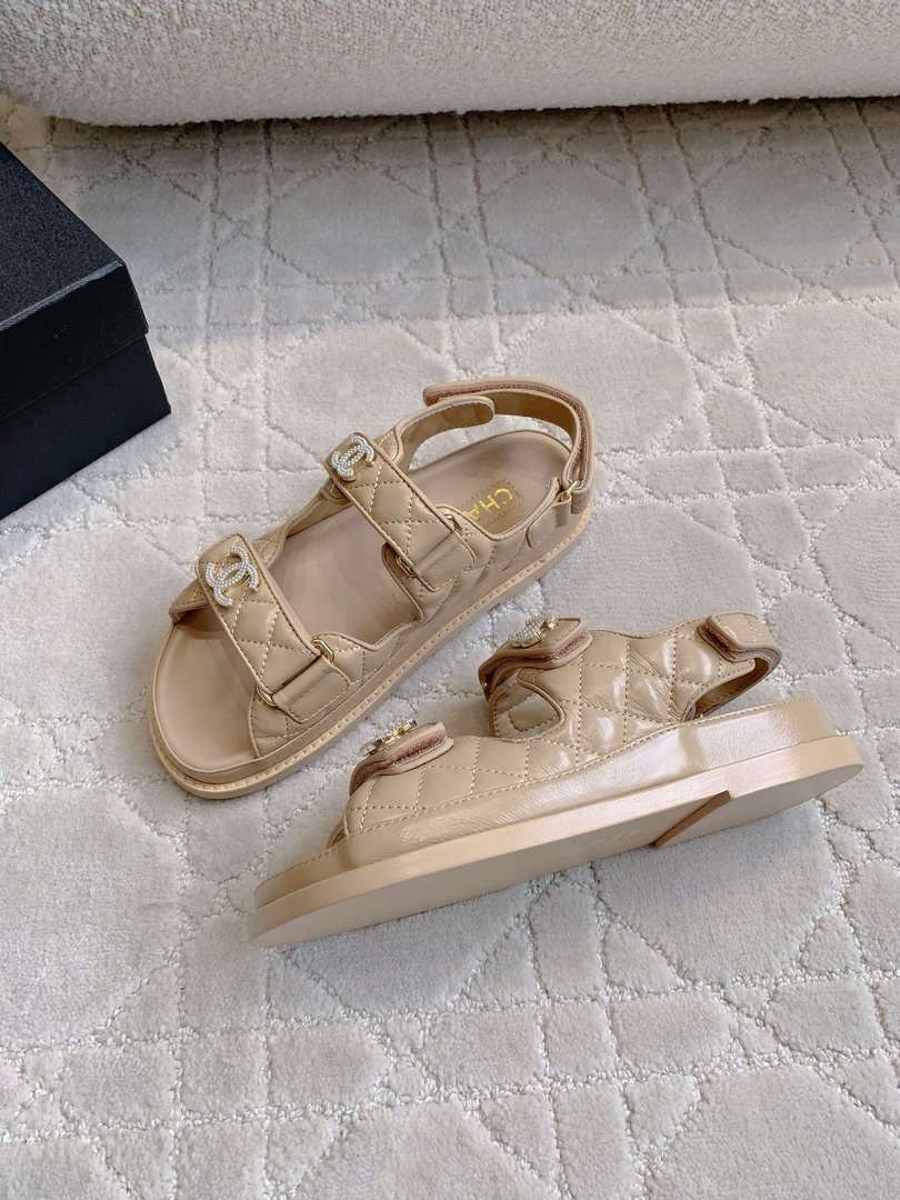 Chanel Women's Velcro Sandals Fashion Shoes C93434