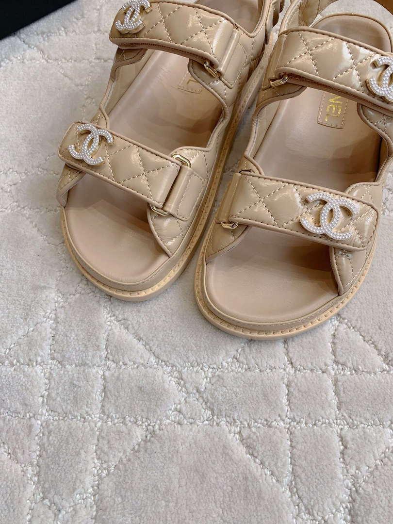 Chanel Women's Velcro Sandals Fashion Shoes C93434
