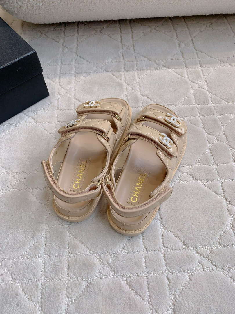 Chanel Women's Velcro Sandals Fashion Shoes C93434