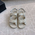 Chanel Women's Velcro Sandals Fashion Shoes C93435 - Euro 35=US 4 - View 1