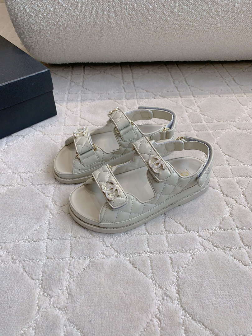 Chanel Women's Velcro Sandals Fashion Shoes C93435 - Euro 35=US 4 - View 2