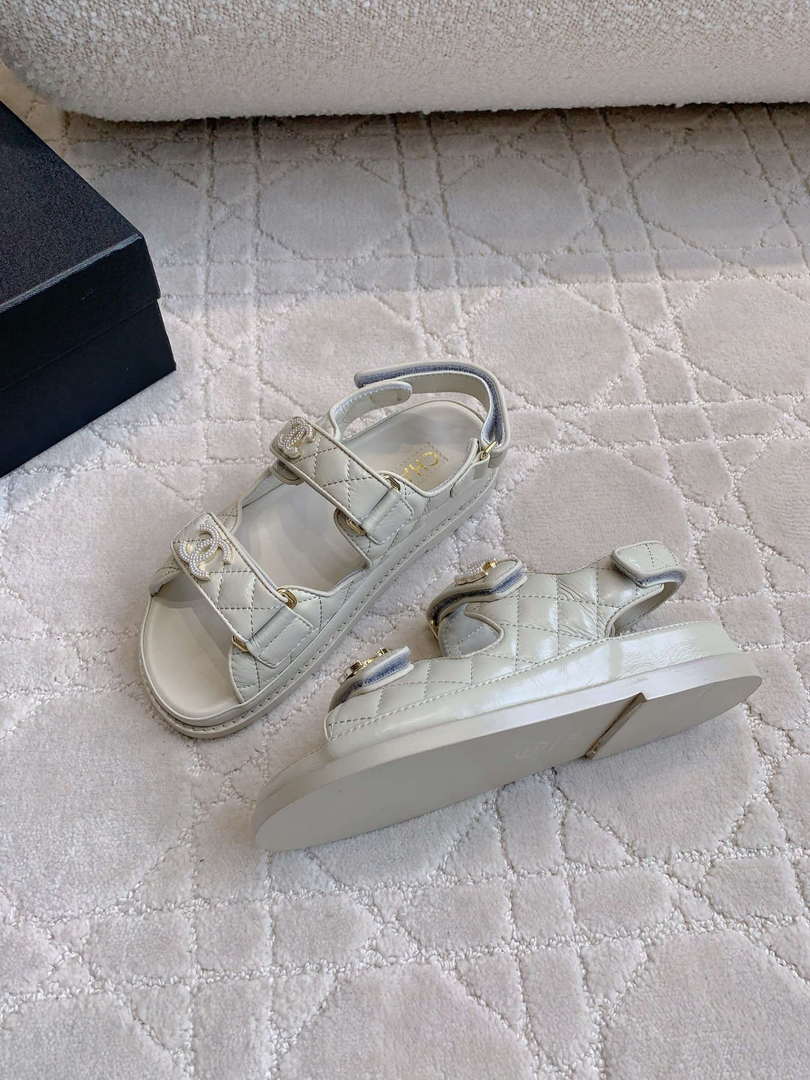 Chanel Women's Velcro Sandals Fashion Shoes C93435