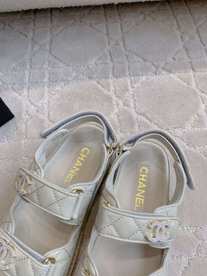 Chanel Women's Velcro Sandals Fashion Shoes C93435 - Euro 35=US 4 - View 6