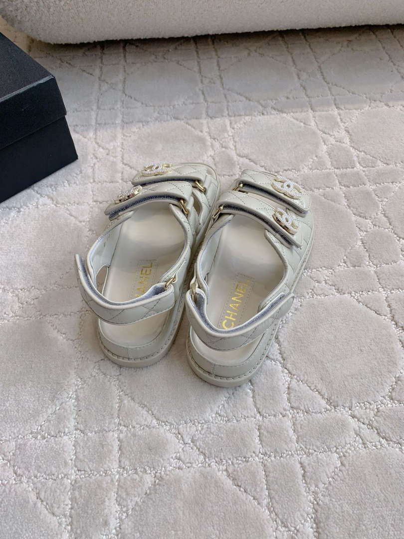 Chanel Women's Velcro Sandals Fashion Shoes C93435 - Euro 35=US 4 - View 8