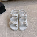 Chanel Women's Velcro Sandals Fashion Shoes C93436 - Euro 35=US 4 - View 1