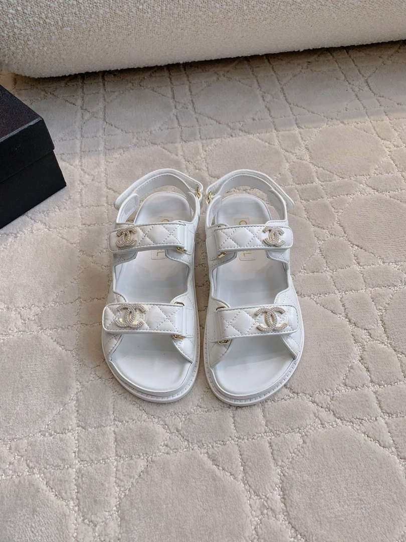 Chanel Women's Velcro Sandals Fashion Shoes C93436