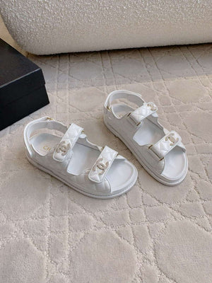 Chanel Women's Velcro Sandals Fashion Shoes C93436 - Euro 35=US 4 - View 3