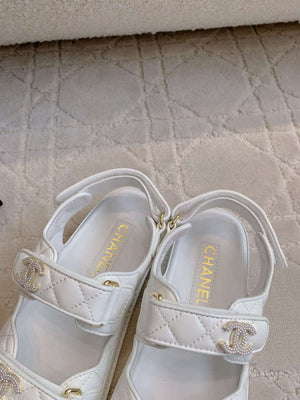 Chanel Women's Velcro Sandals Fashion Shoes C93436 - Euro 35=US 4 - View 6