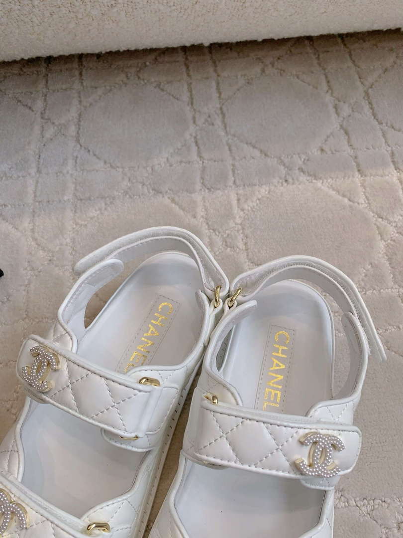 Chanel Women's Velcro Sandals Fashion Shoes C93436