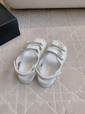 Chanel Women's Velcro Sandals Fashion Shoes C93436 - Euro 35=US 4 - View 8