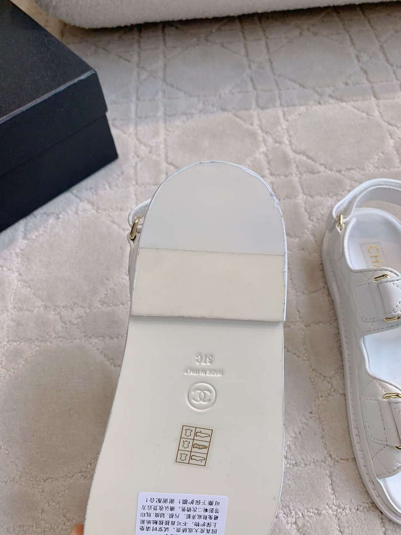 Chanel Women's Velcro Sandals Fashion Shoes C93436 - Euro 35=US 4 - View 9