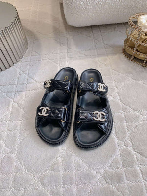 Chanel Women's Velcro Sandals Fashion Shoes C93437 - Euro 35=US 4 - View 1