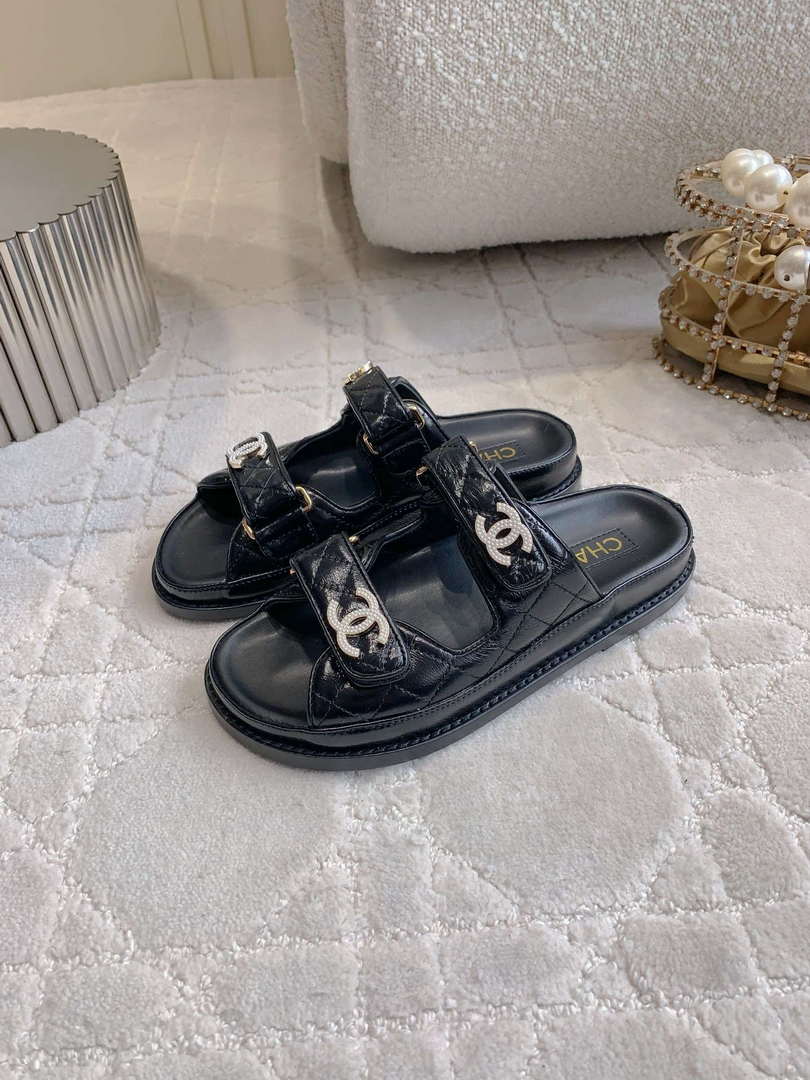 Chanel Women's Velcro Sandals Fashion Shoes C93437 - Euro 35=US 4 - View 2