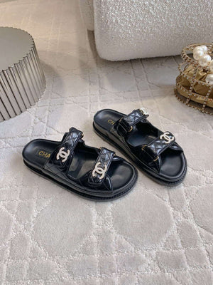 Chanel Women's Velcro Sandals Fashion Shoes C93437 - Euro 35=US 4 - View 3