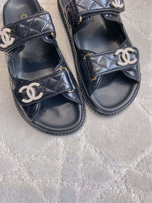Chanel Women's Velcro Sandals Fashion Shoes C93437 - Euro 35=US 4 - View 6