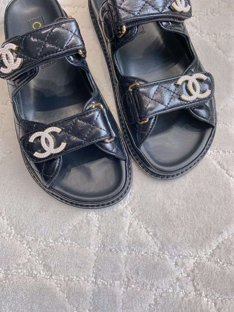 Chanel Women's Velcro Sandals Fashion Shoes C93437 - Euro 35=US 4 - View 6
