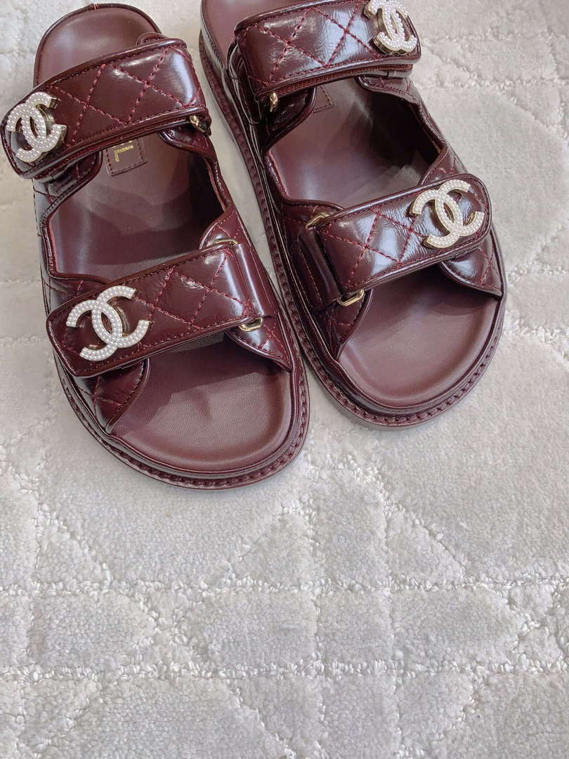 Chanel Women's Velcro Sandals Fashion Shoes C93438