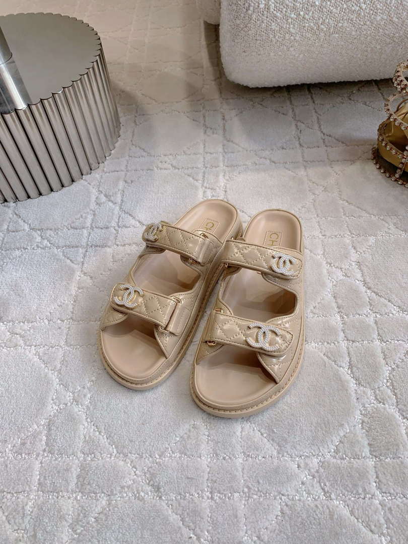 Chanel Women's Velcro Sandals Fashion Shoes C93439 - Euro 35=US 4 - View 1