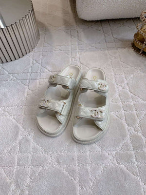 Chanel Women's Velcro Sandals Fashion Shoes C93440 - Euro 35=US 4 - View 1
