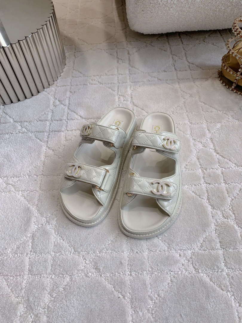 Chanel Women's Velcro Sandals Fashion Shoes C93440 - Euro 35=US 4 - View 1